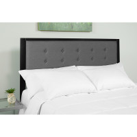 Flash Furniture HG-HB1725-F-DG-GG Bristol Metal Tufted Upholstered Full Size Headboard in Dark Gray Fabric